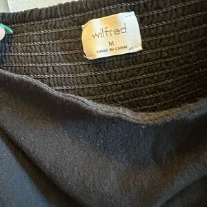 Wilfred Aritzia Black crop Blouse